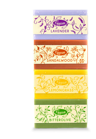 REYUVE Naturkosmetik feste Seifen: Lavendel, Sandalwood, Lemongras, Bitterolive